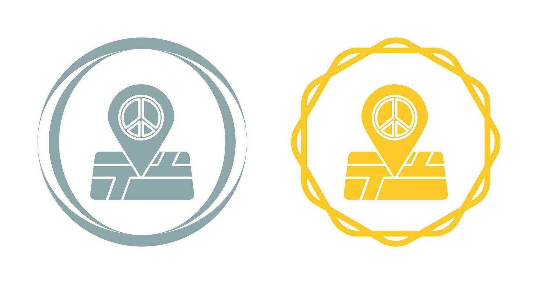 Peace Location Vector Icon