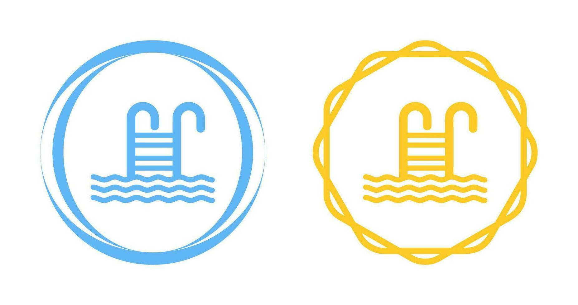 Water Stairs Vector Icon