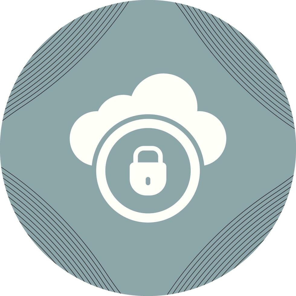 icono de vector de seguridad en la nube