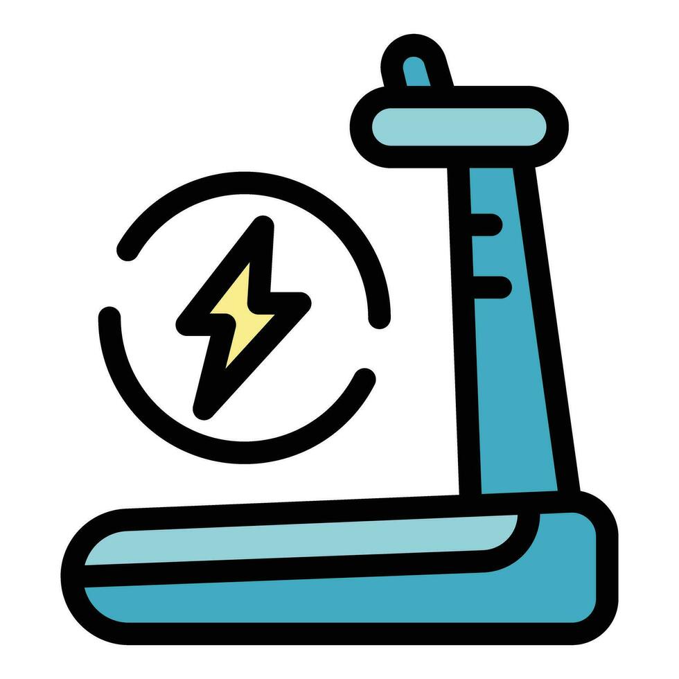 Treadmill icon vector flat