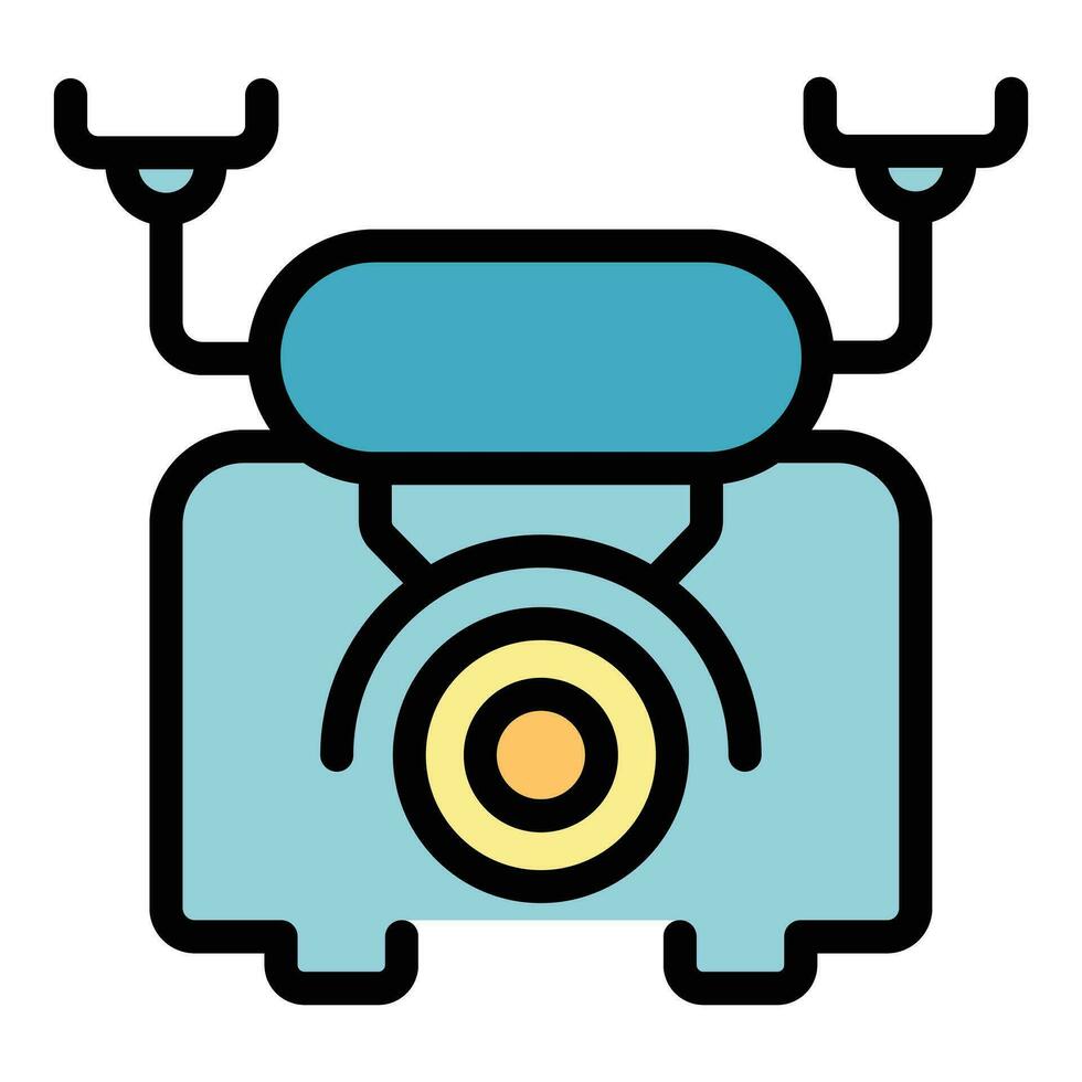 Coast guard drone icon vector flat