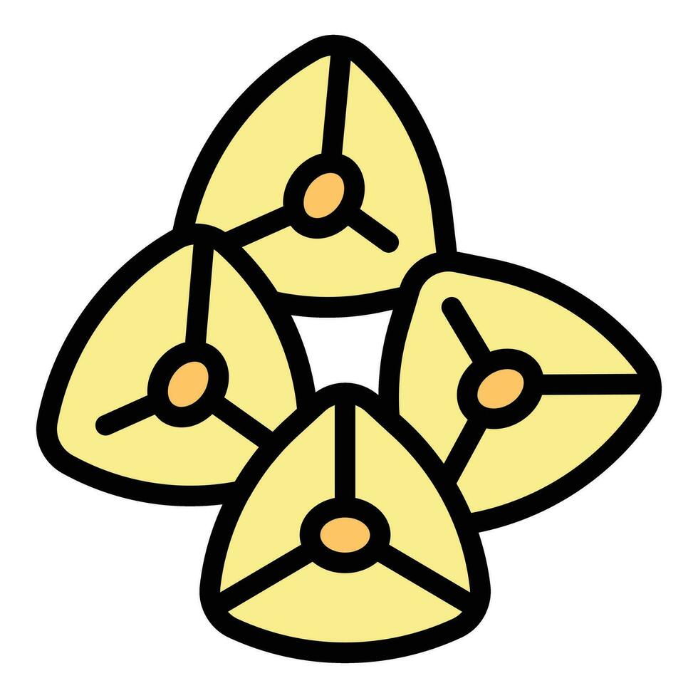 Seed buckwheat icon vector flat
