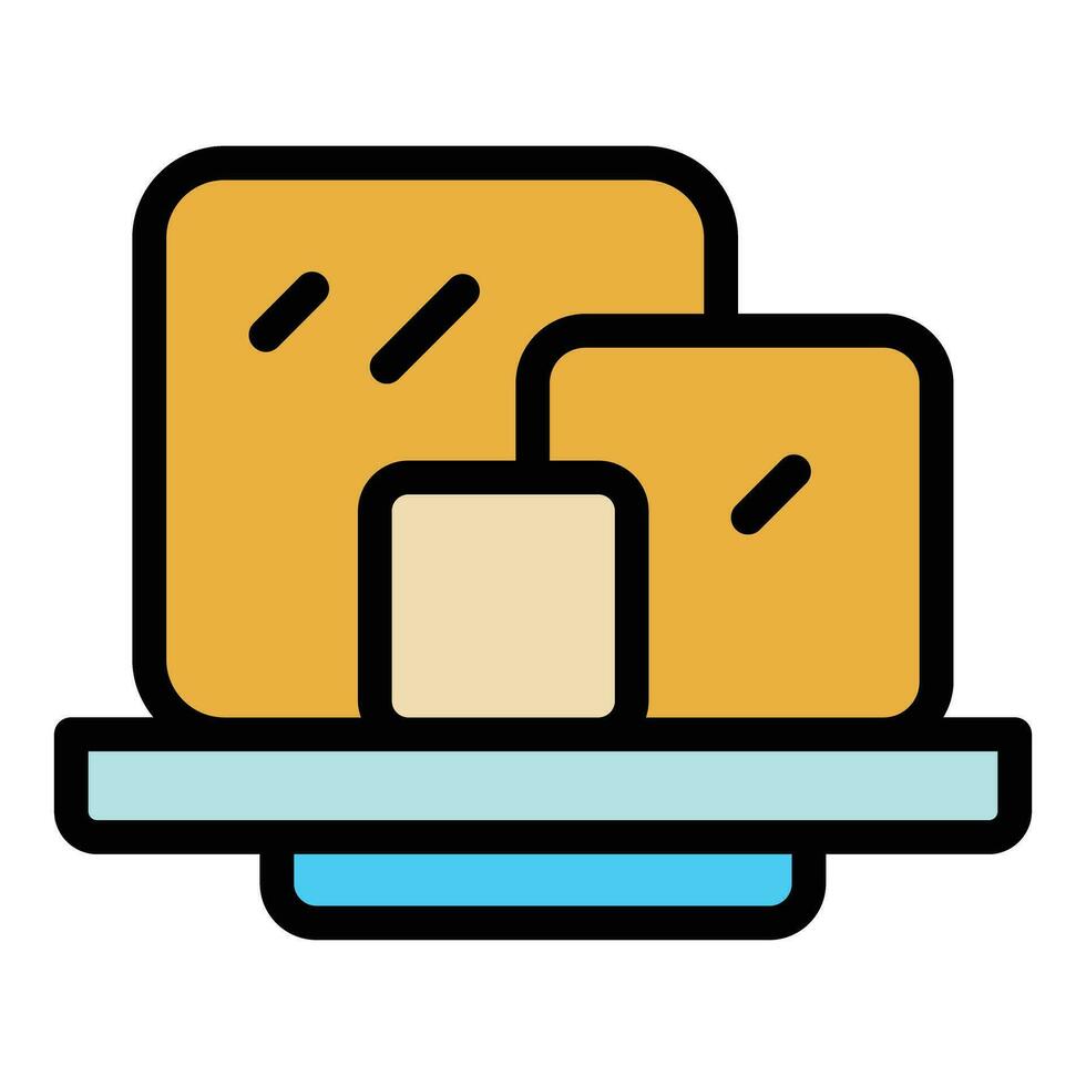 Soy food stand icon vector flat