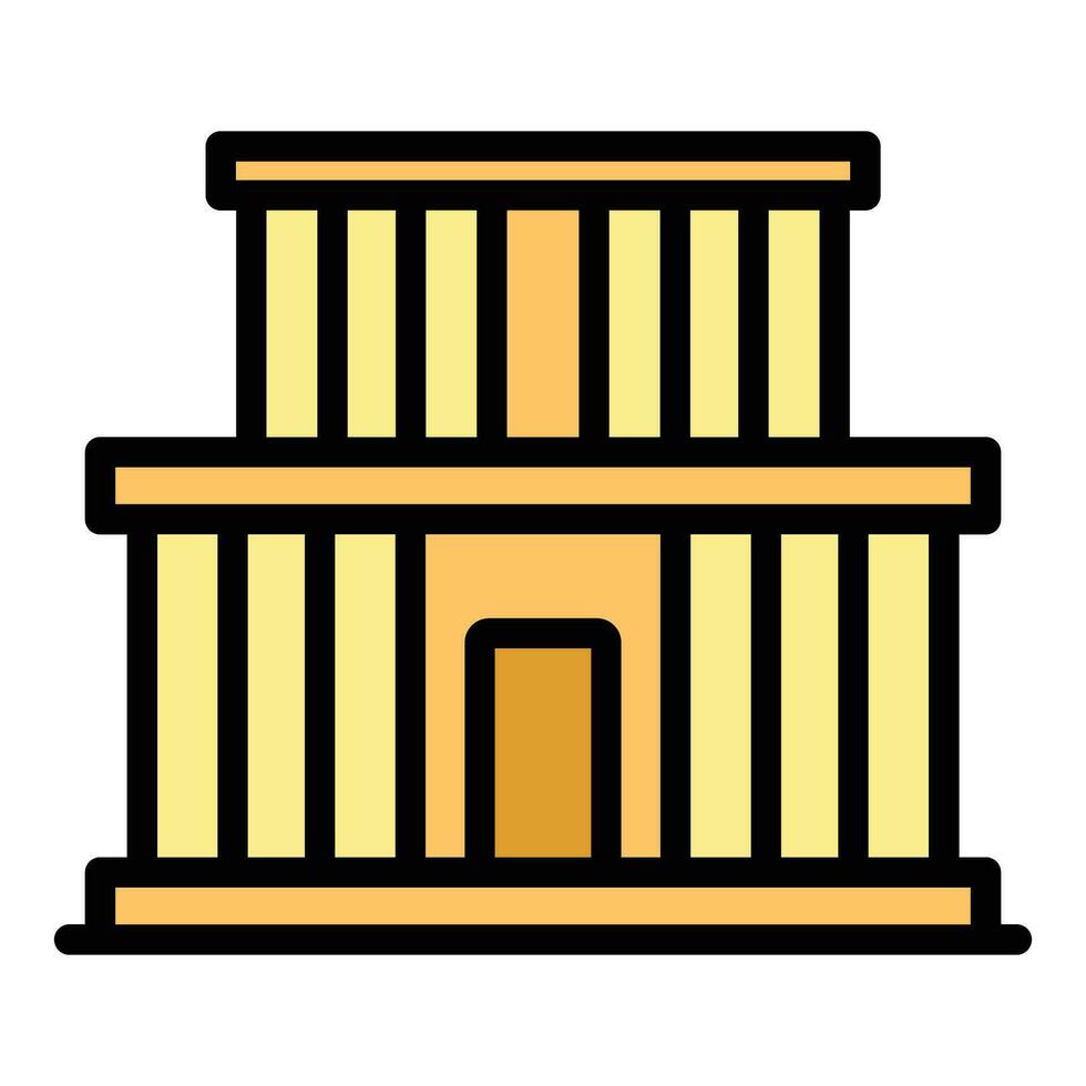 Strong opera house icon vector flat