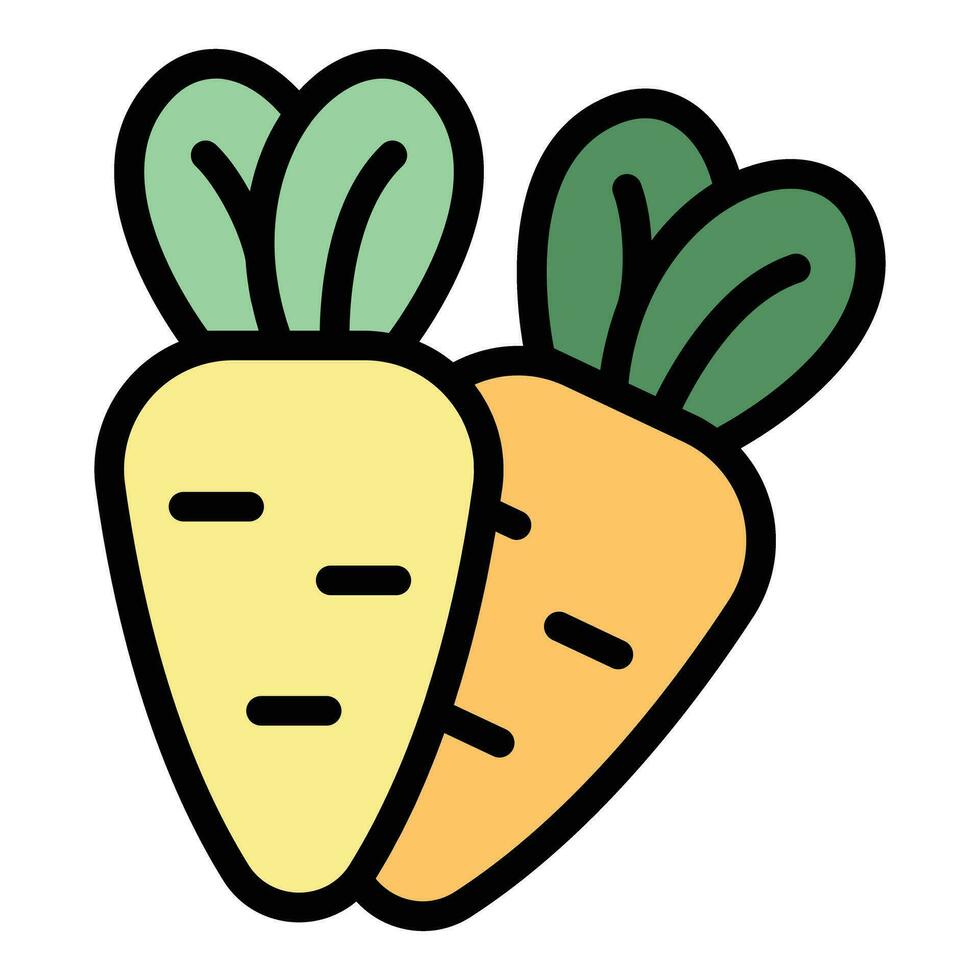 Carrot icon vector flat