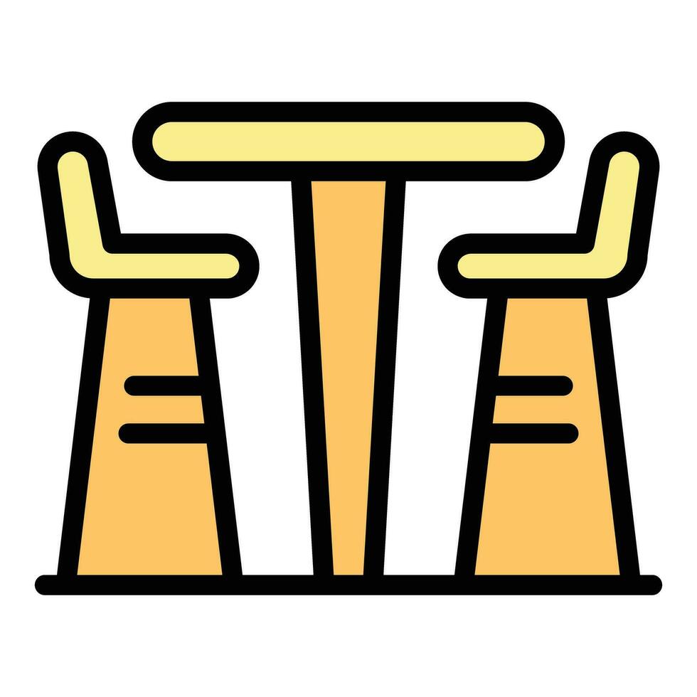 Table bar stool icon vector flat