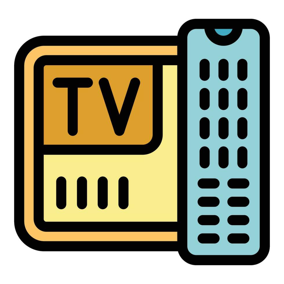televisión remoto controlar icono vector plano