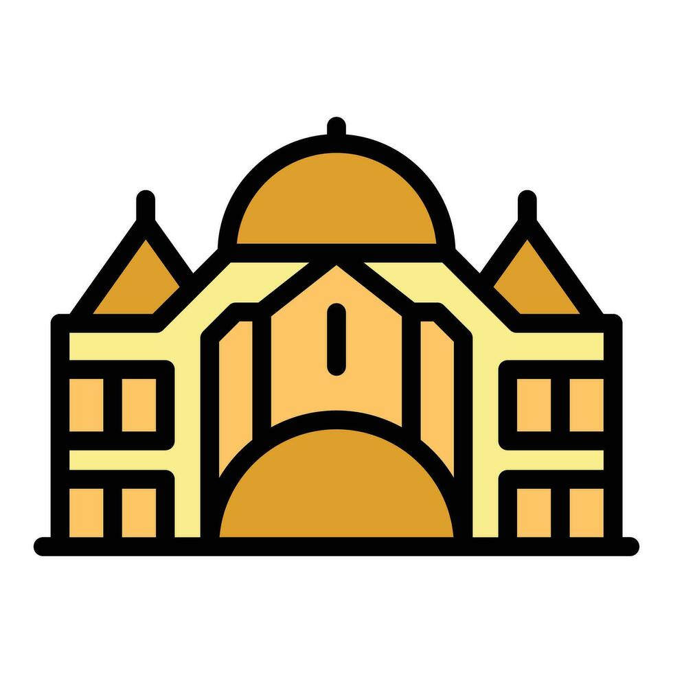 History temple icon vector flat
