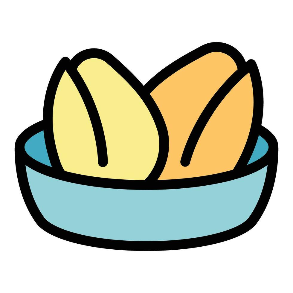 Hot food box icon vector flat