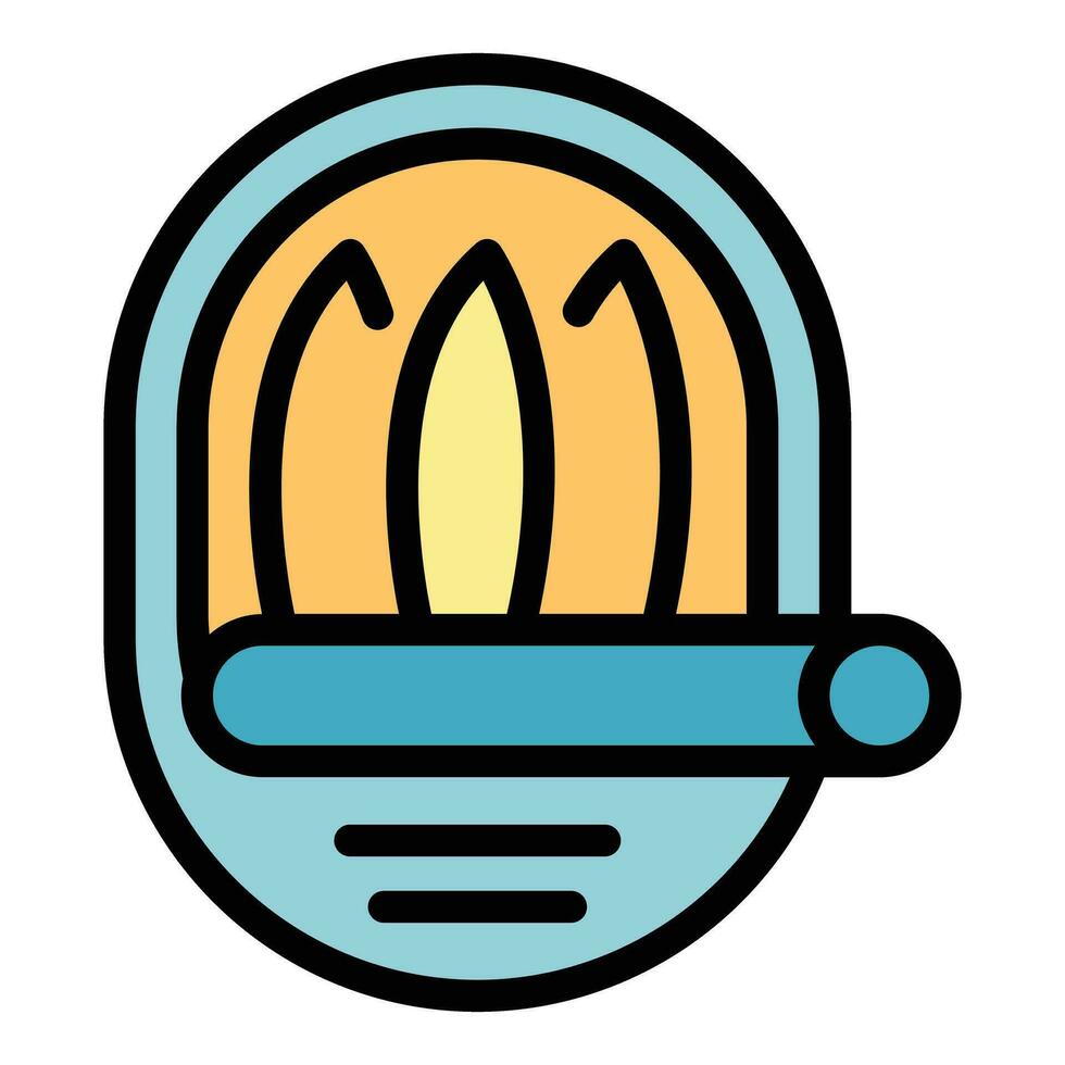 Fish tin can icon vector flat