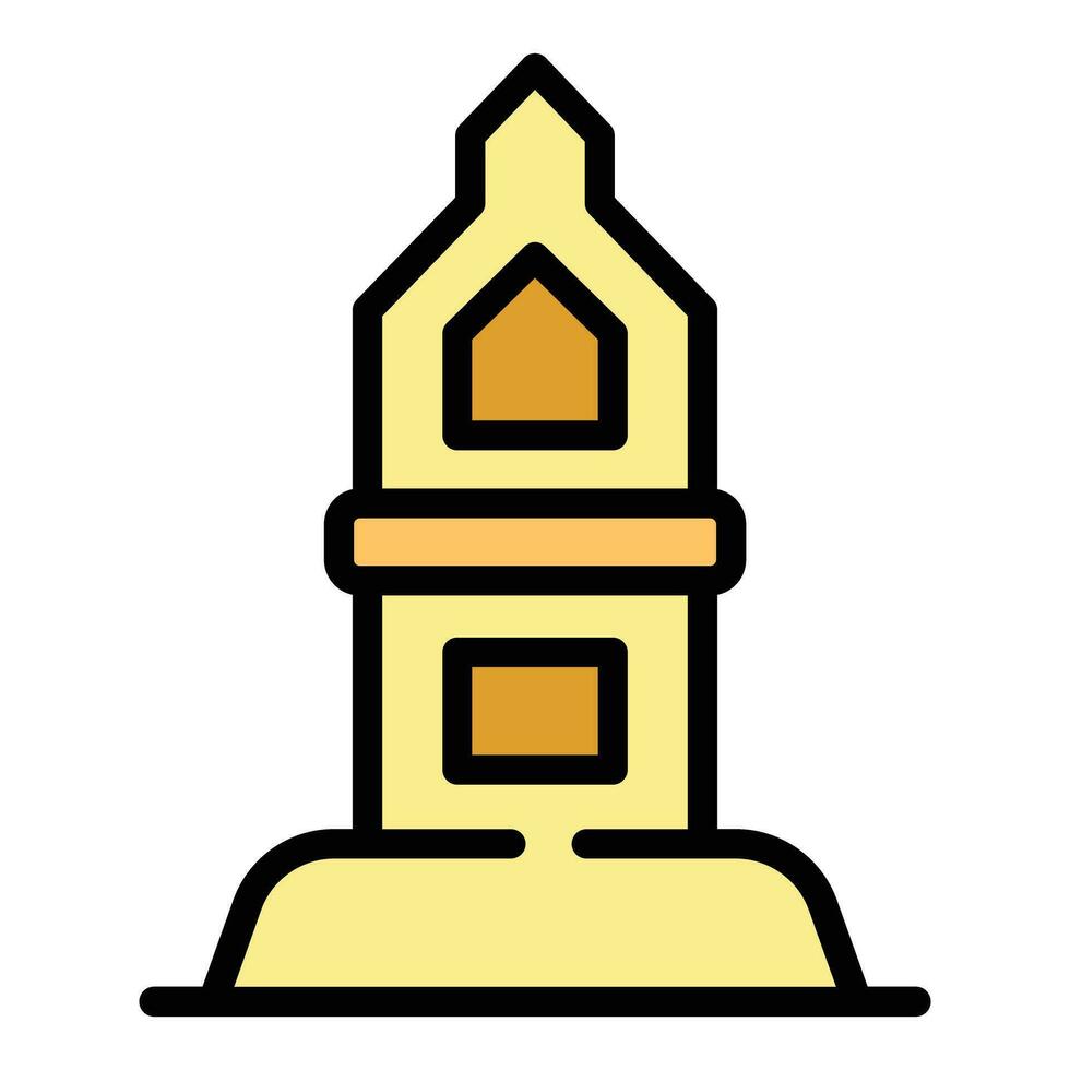 Malta lighthouse icon vector flat