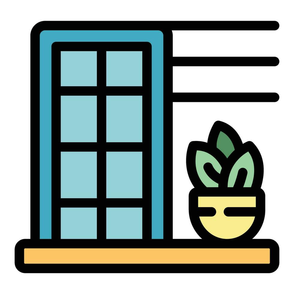 Eco house plant icon vector flat