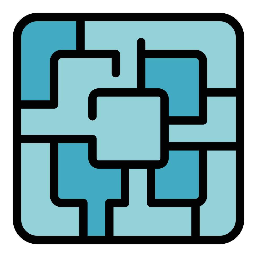 Comfort zone labyrinth icon vector flat