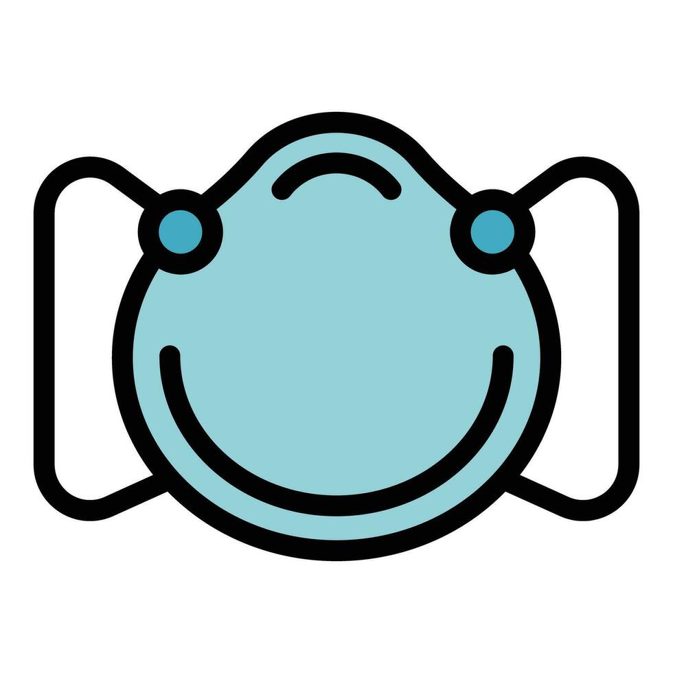 Face mask icon vector flat