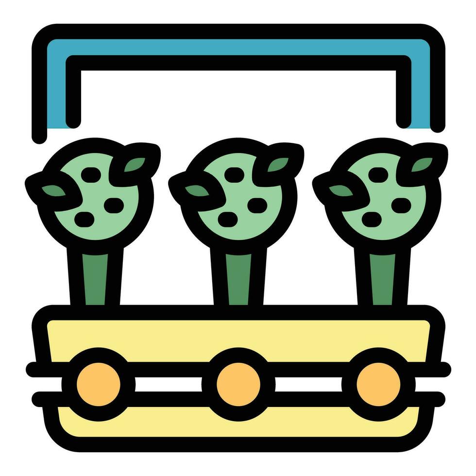 Eco window plant icon vector flat