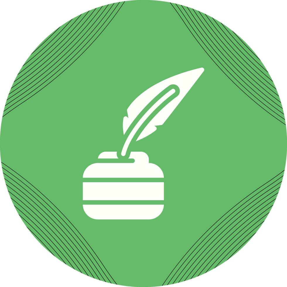 Quill pen with inkwell Vector Icon