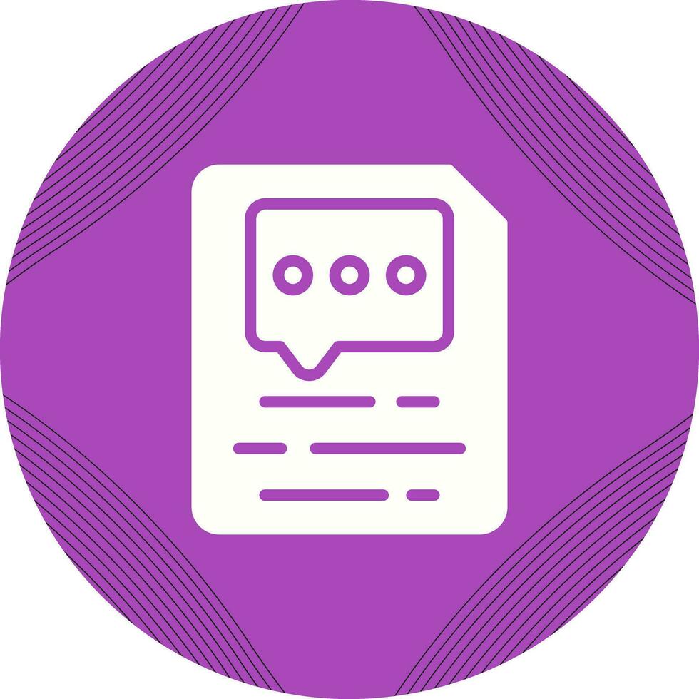 Document Insert Comment Vector Icon
