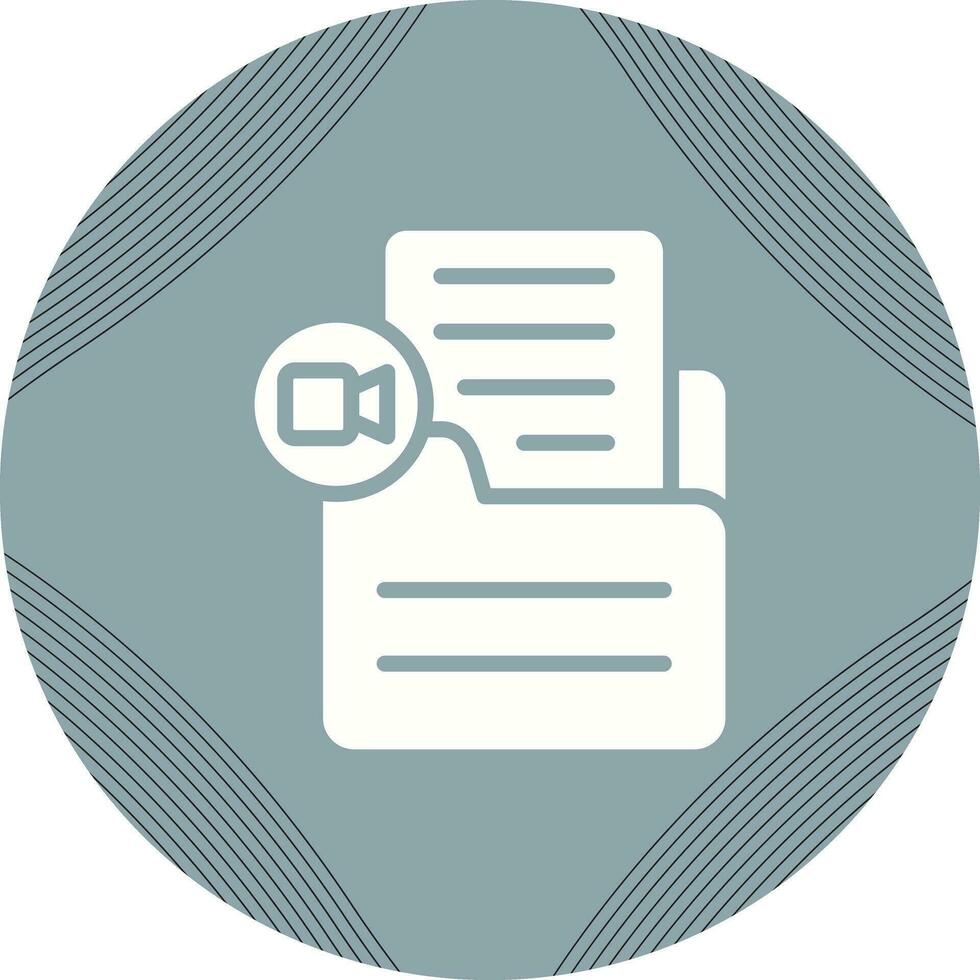 Document Insert Video Vector Icon