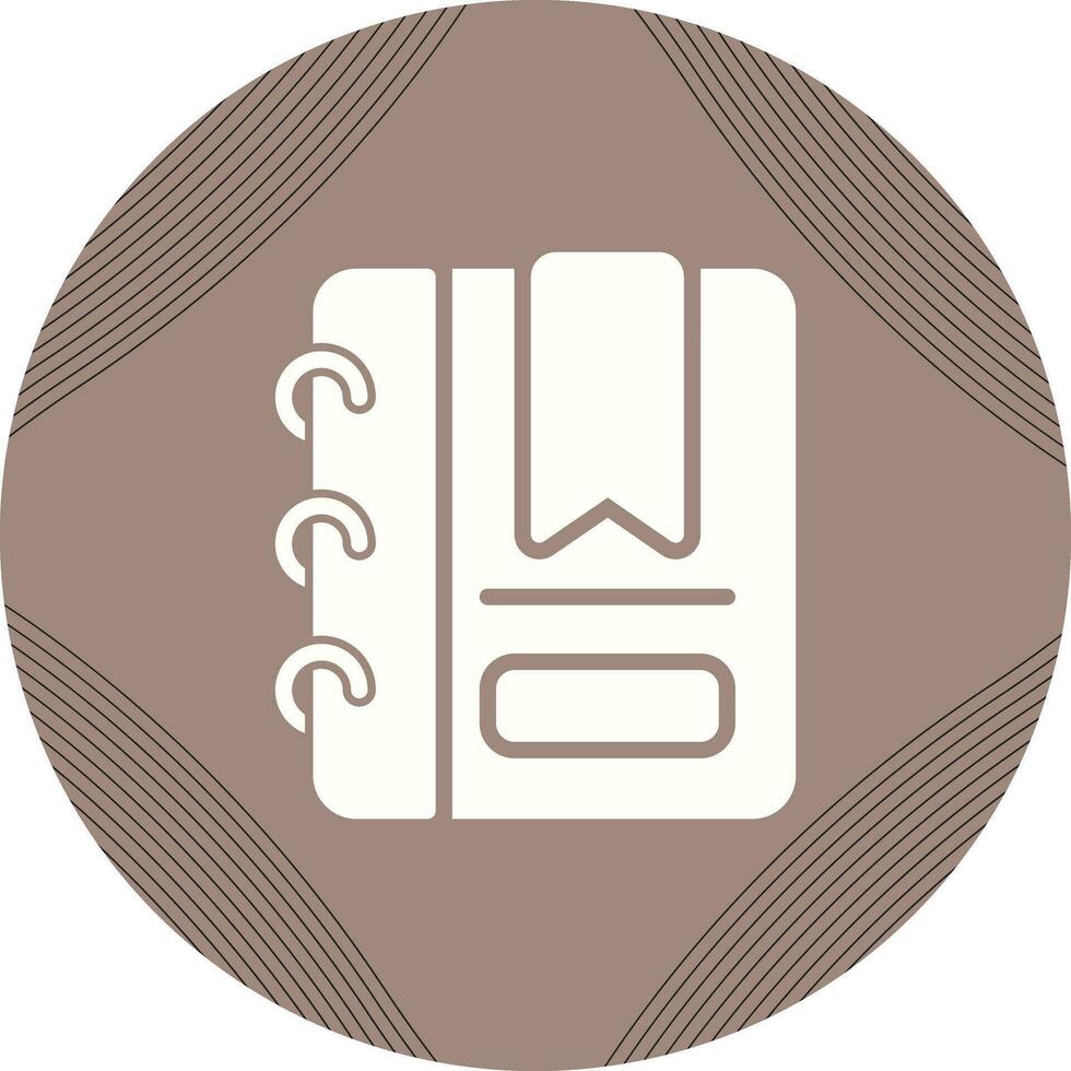 Writing pad with bookmark Vector Icon