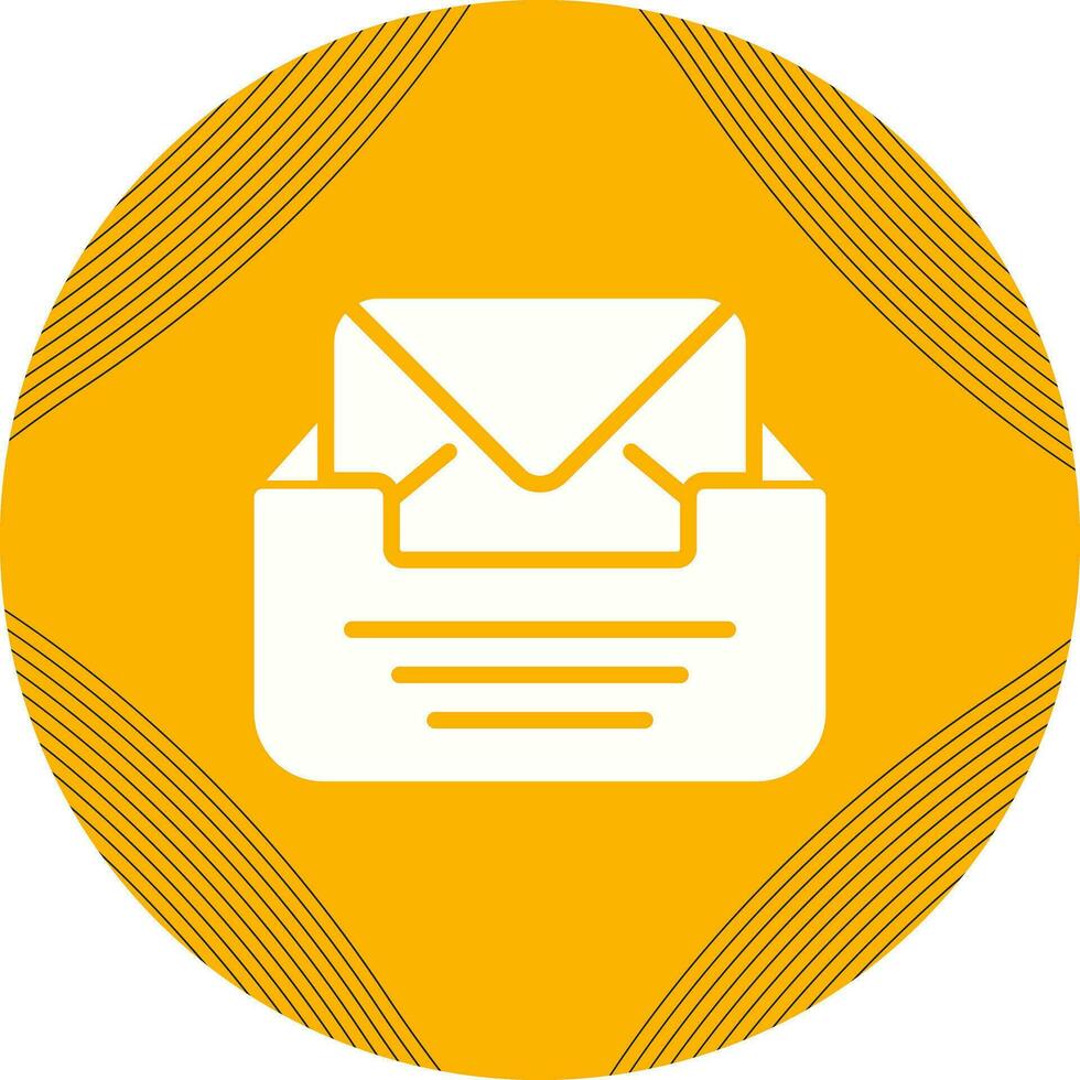 Inbox with envelope Vector Icon