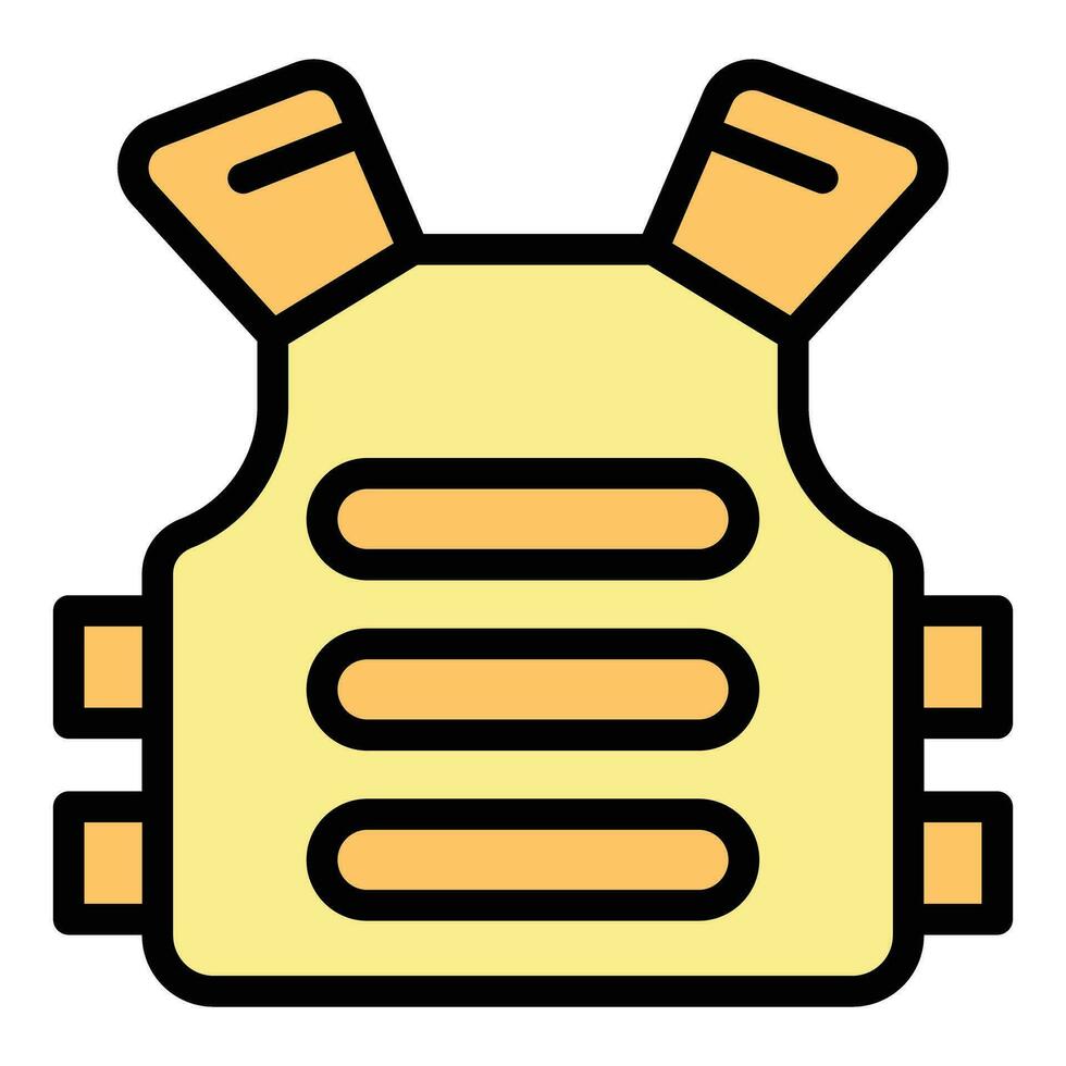 Jacket bulletproof icon vector flat
