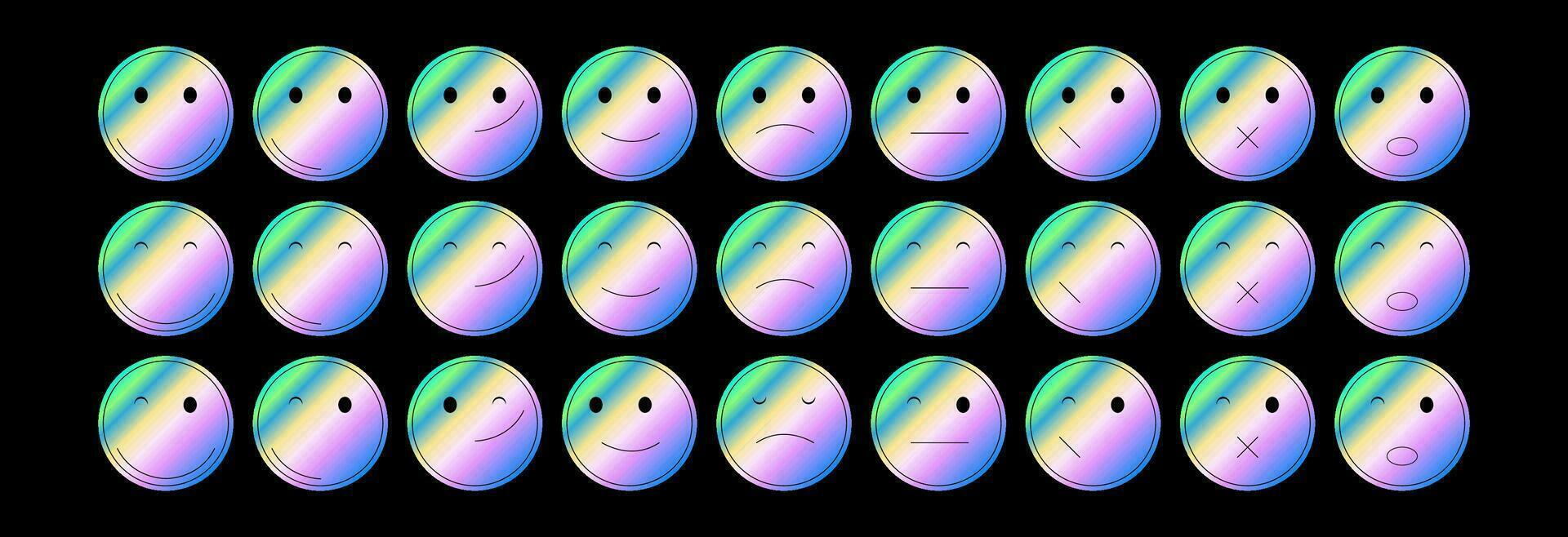 A set of emoticons. vector