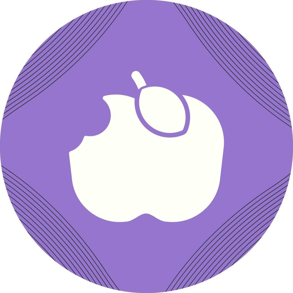 Apple Eaten Vector Icon