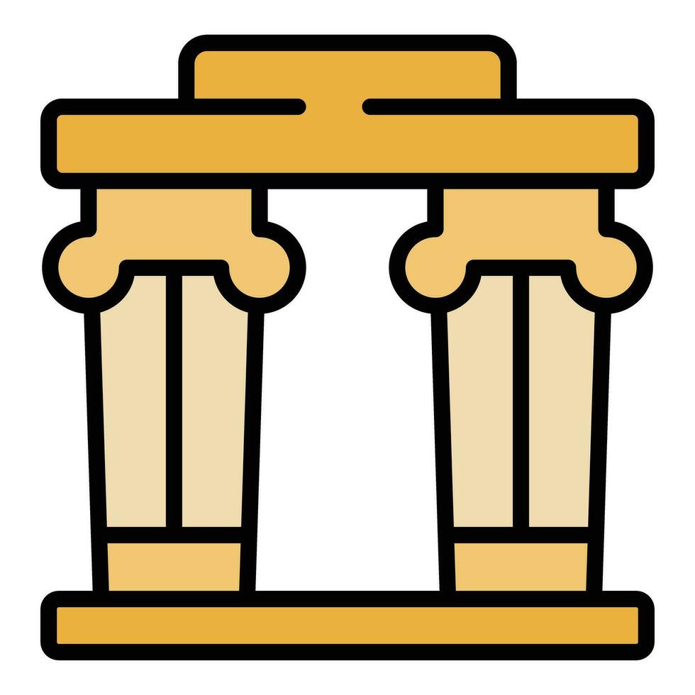 History building icon vector flat