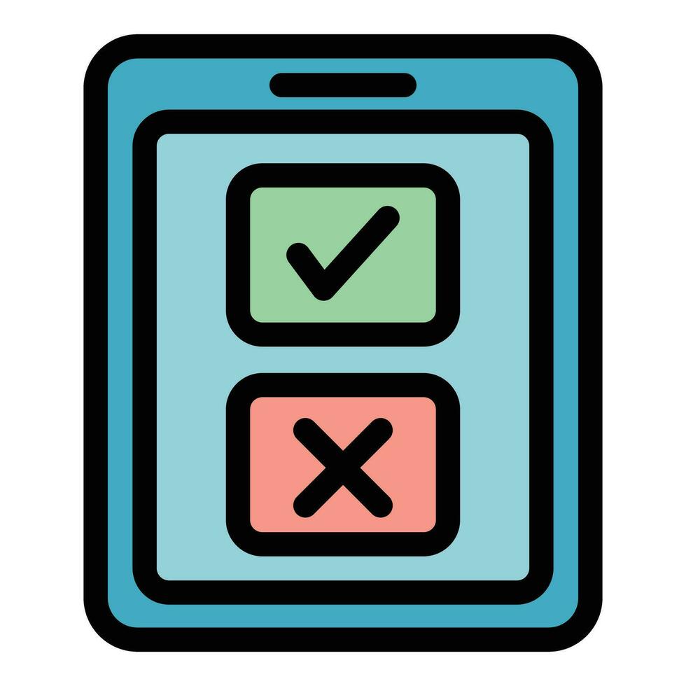 tableta elección icono vector plano
