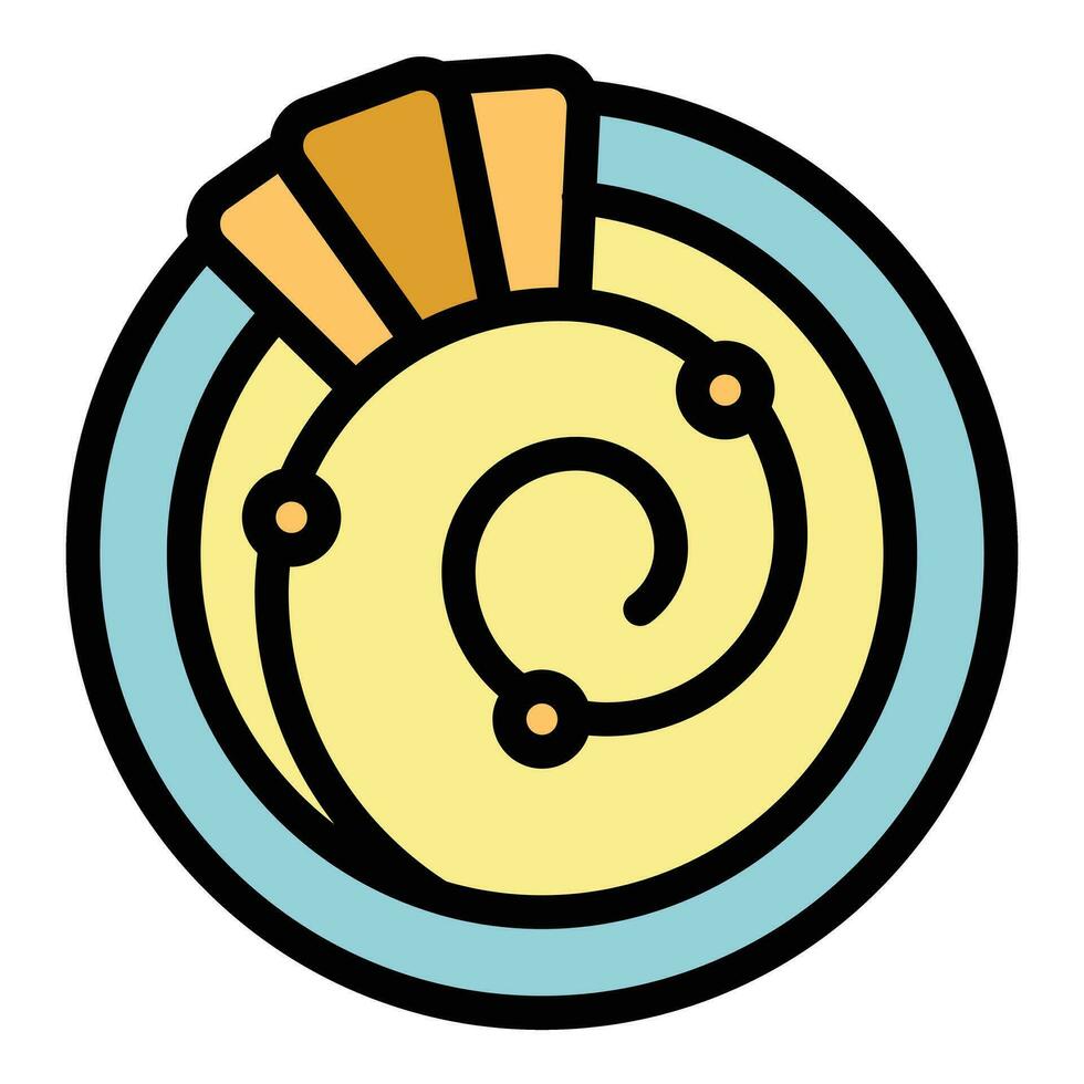 Hummus icon vector flat