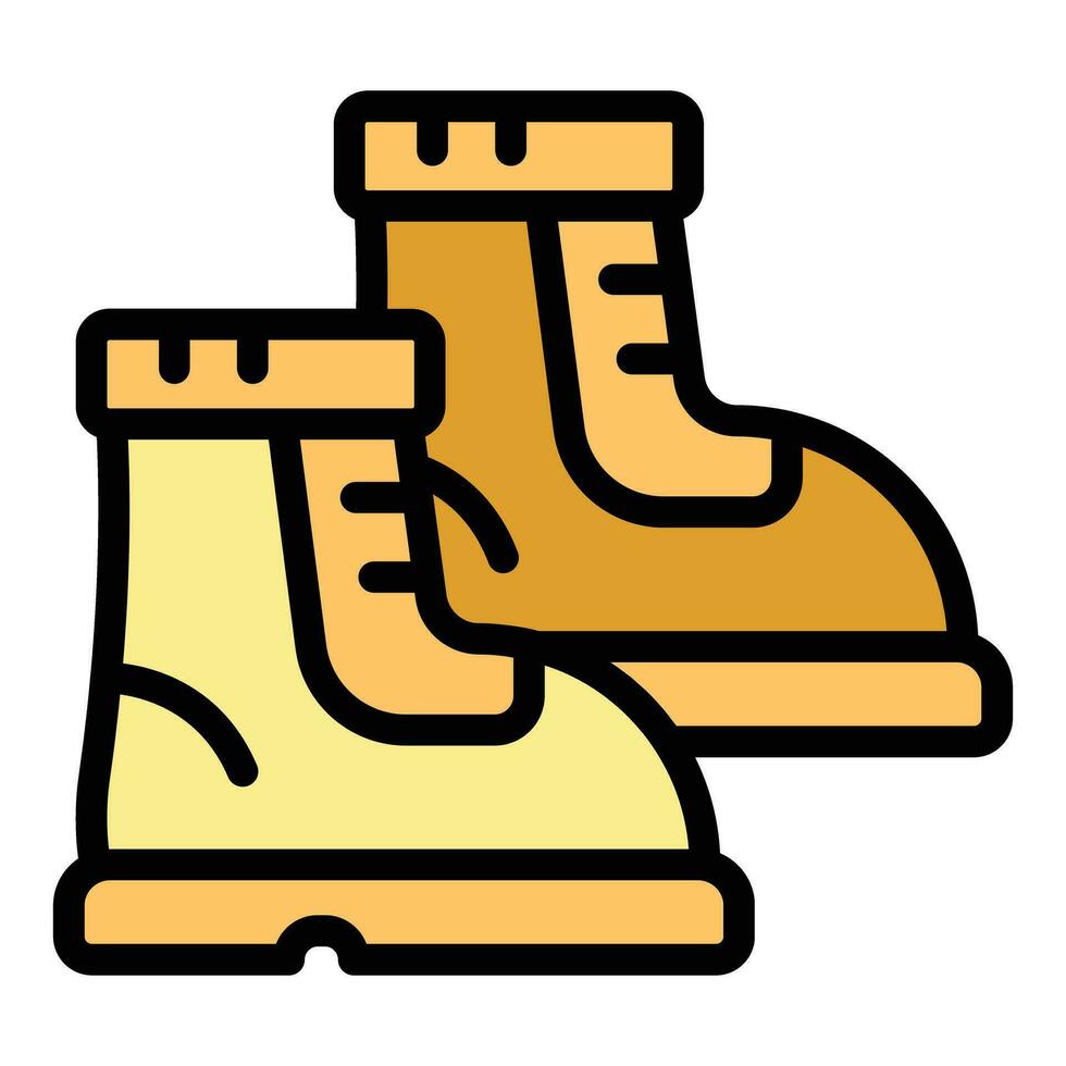 Paintball boots icon vector flat