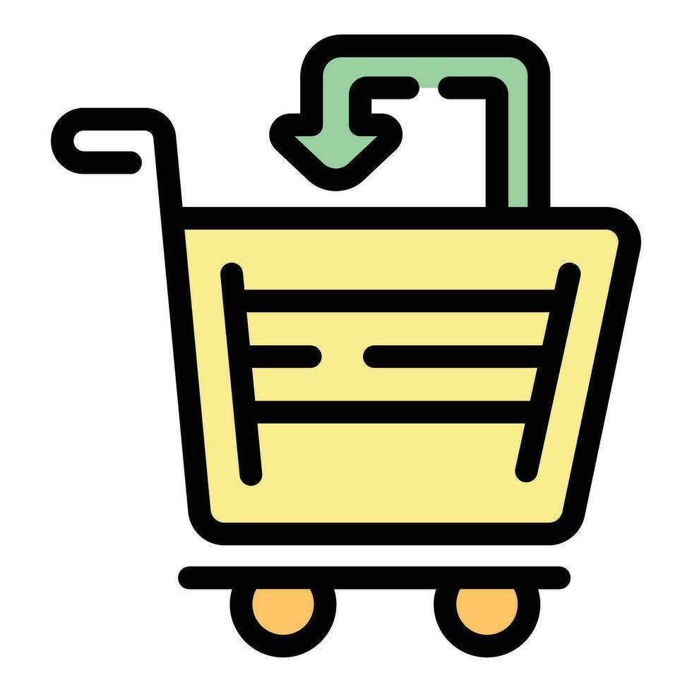 Shop cart icon vector flat