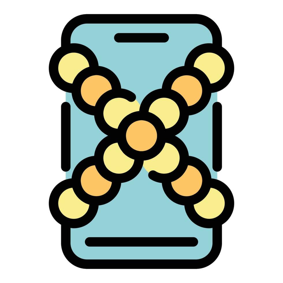 Phone detox icon vector flat