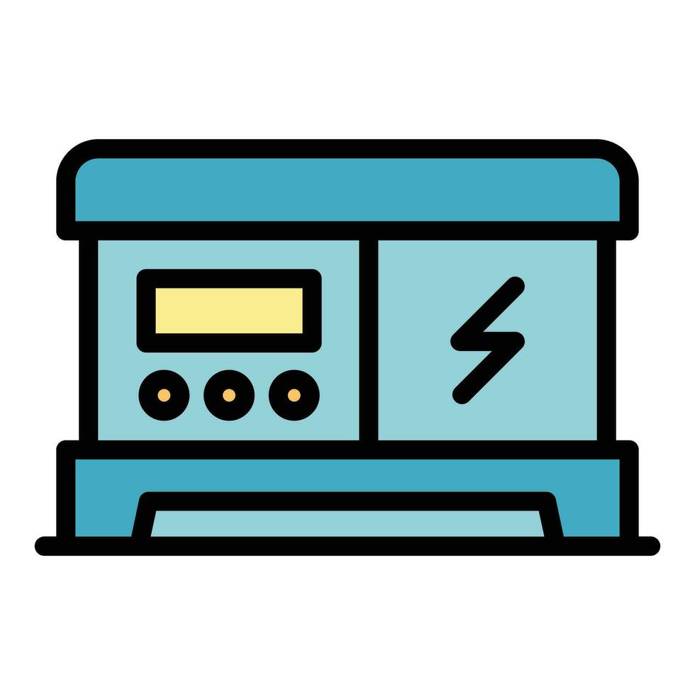 Petrol generator icon vector flat