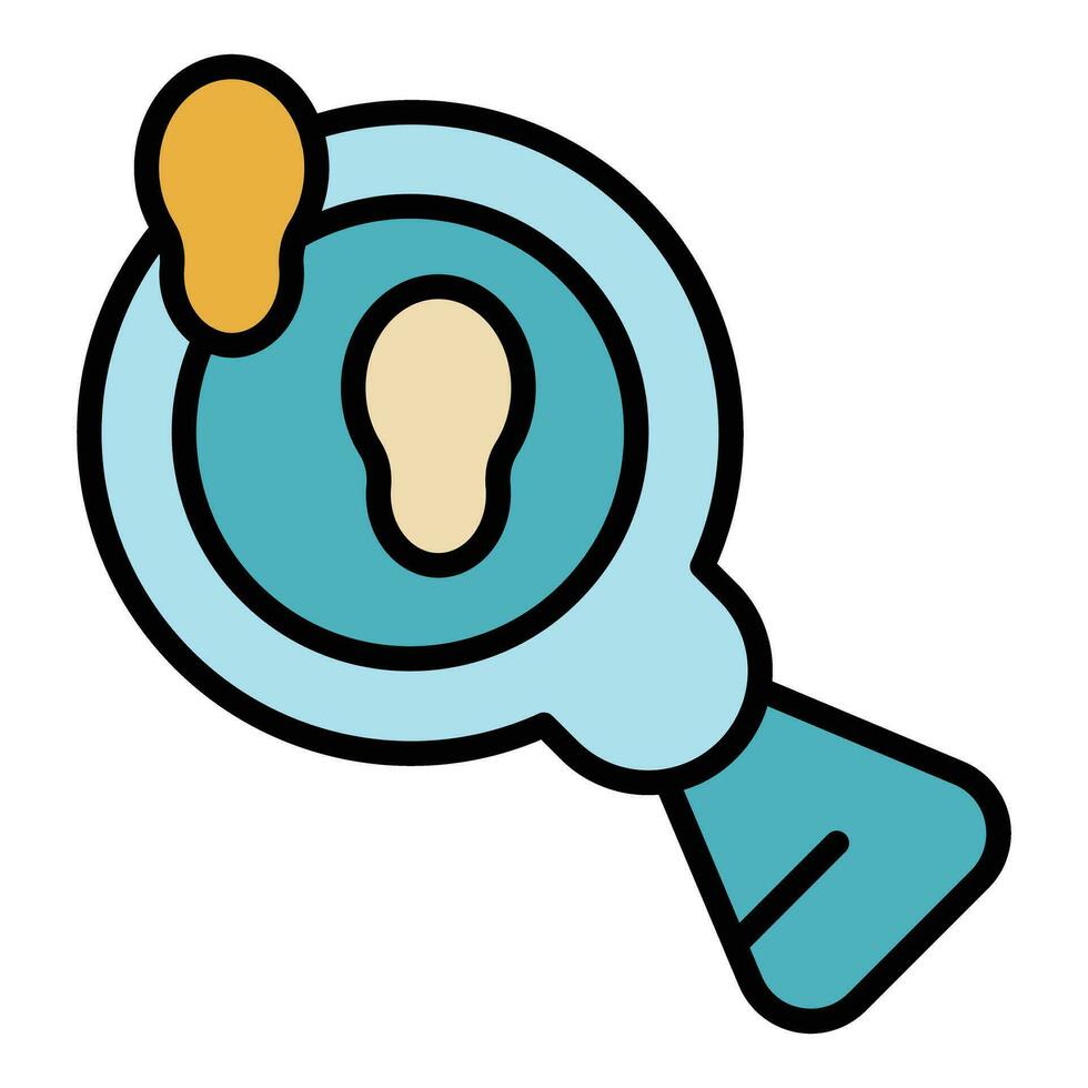 Magnifier search icon vector flat