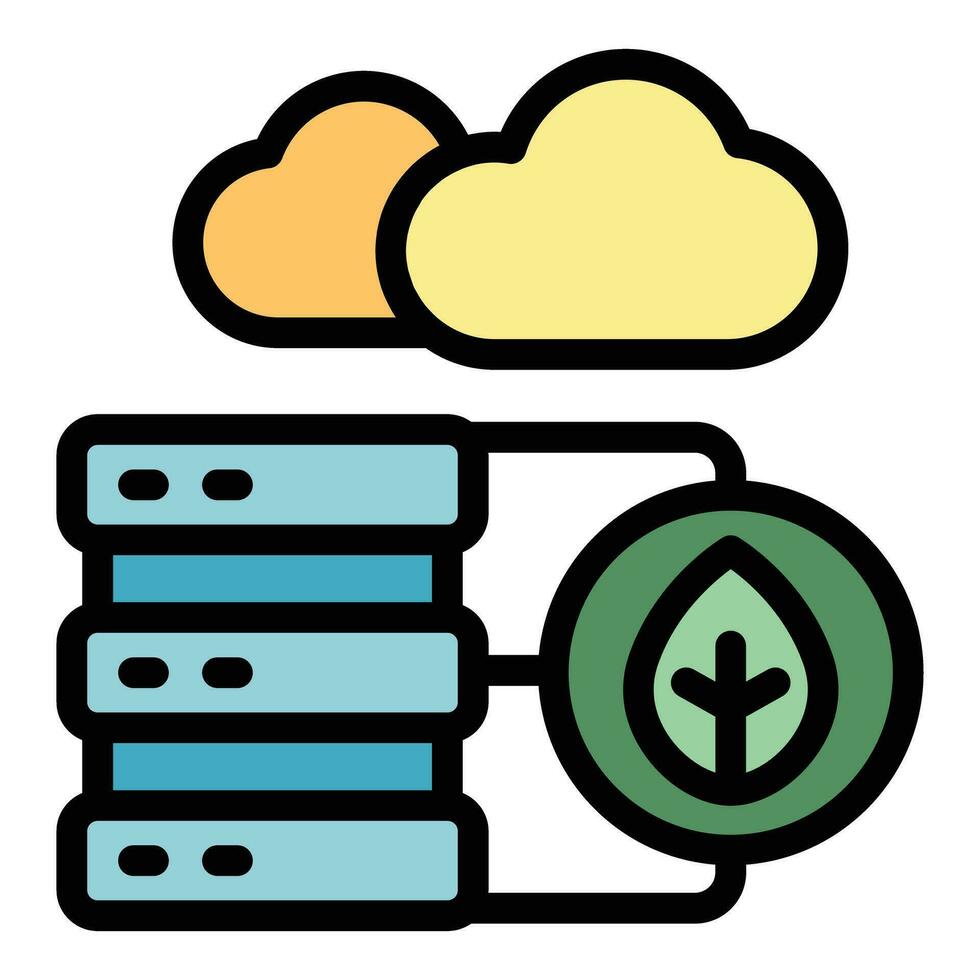 Server data control icon vector flat