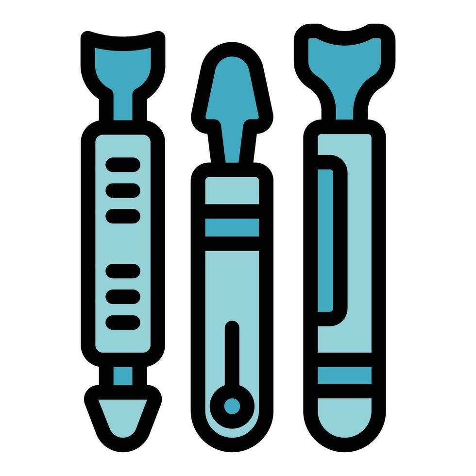 Nail tools icon vector flat