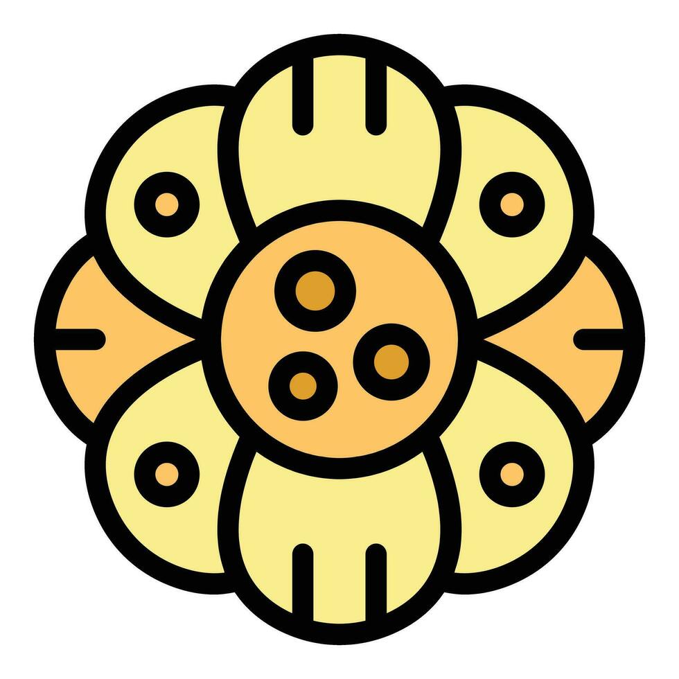 Sabah rafflesia icon vector flat