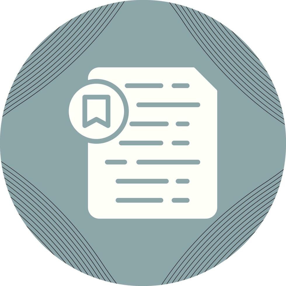 Document Insert Bookmark Vector Icon