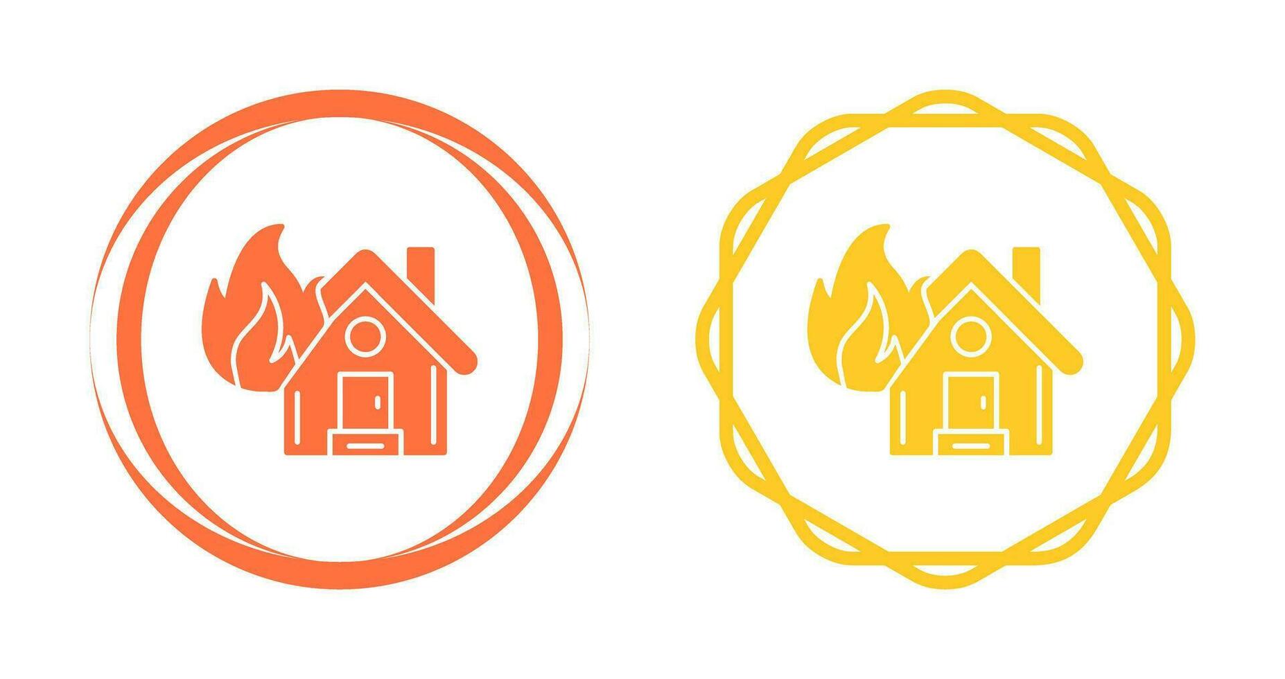 House On Fire Vector Icon