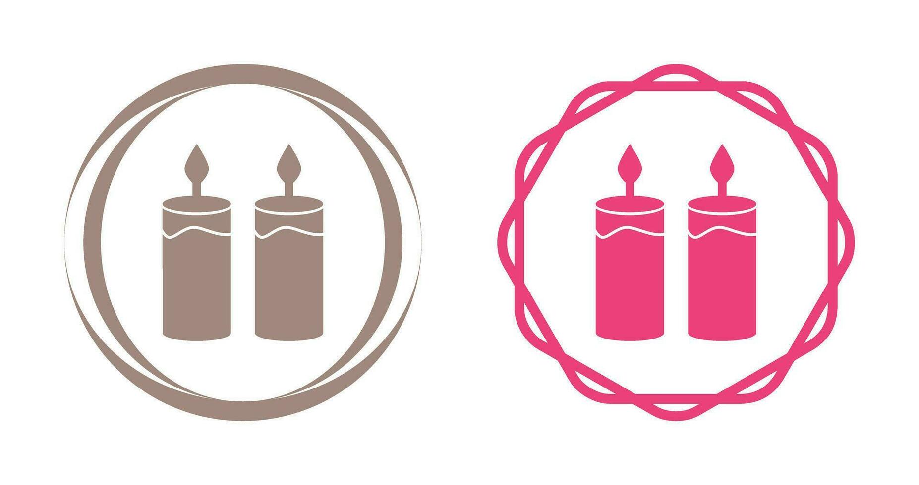Two Candles Vector Icon