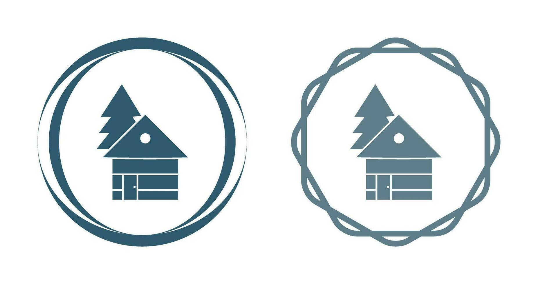 Wood Cabin Vector Icon