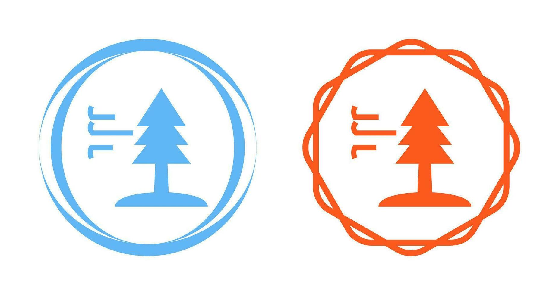 Tree with Wind Vector Icon