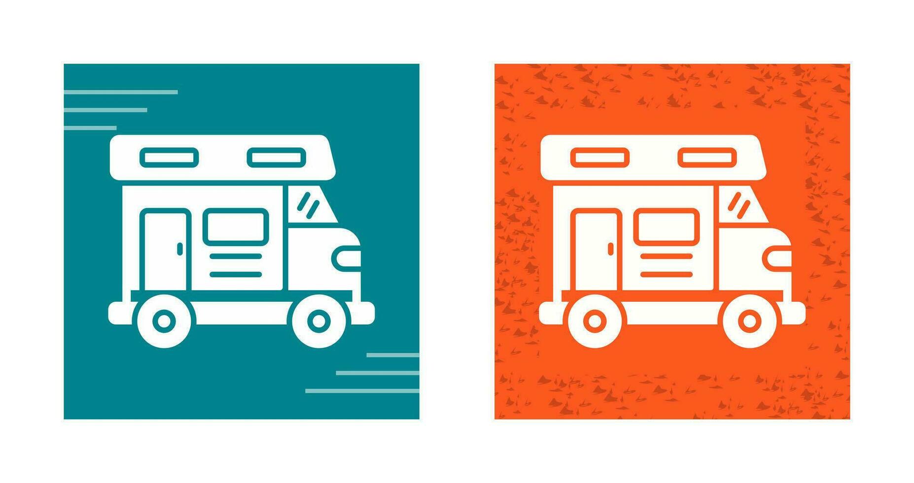 icono de vector de autocaravana