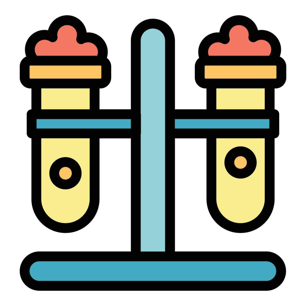 Lab test icon vector flat