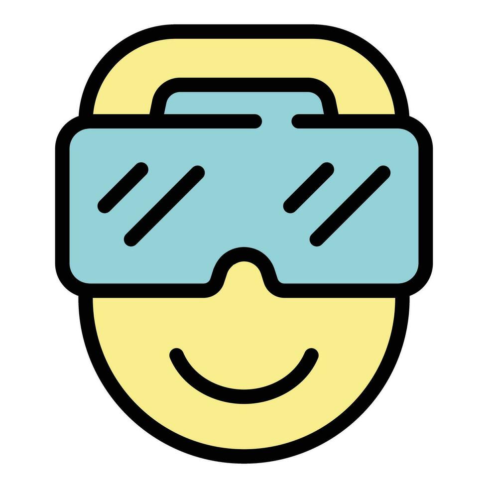 Vr glasses icon vector flat