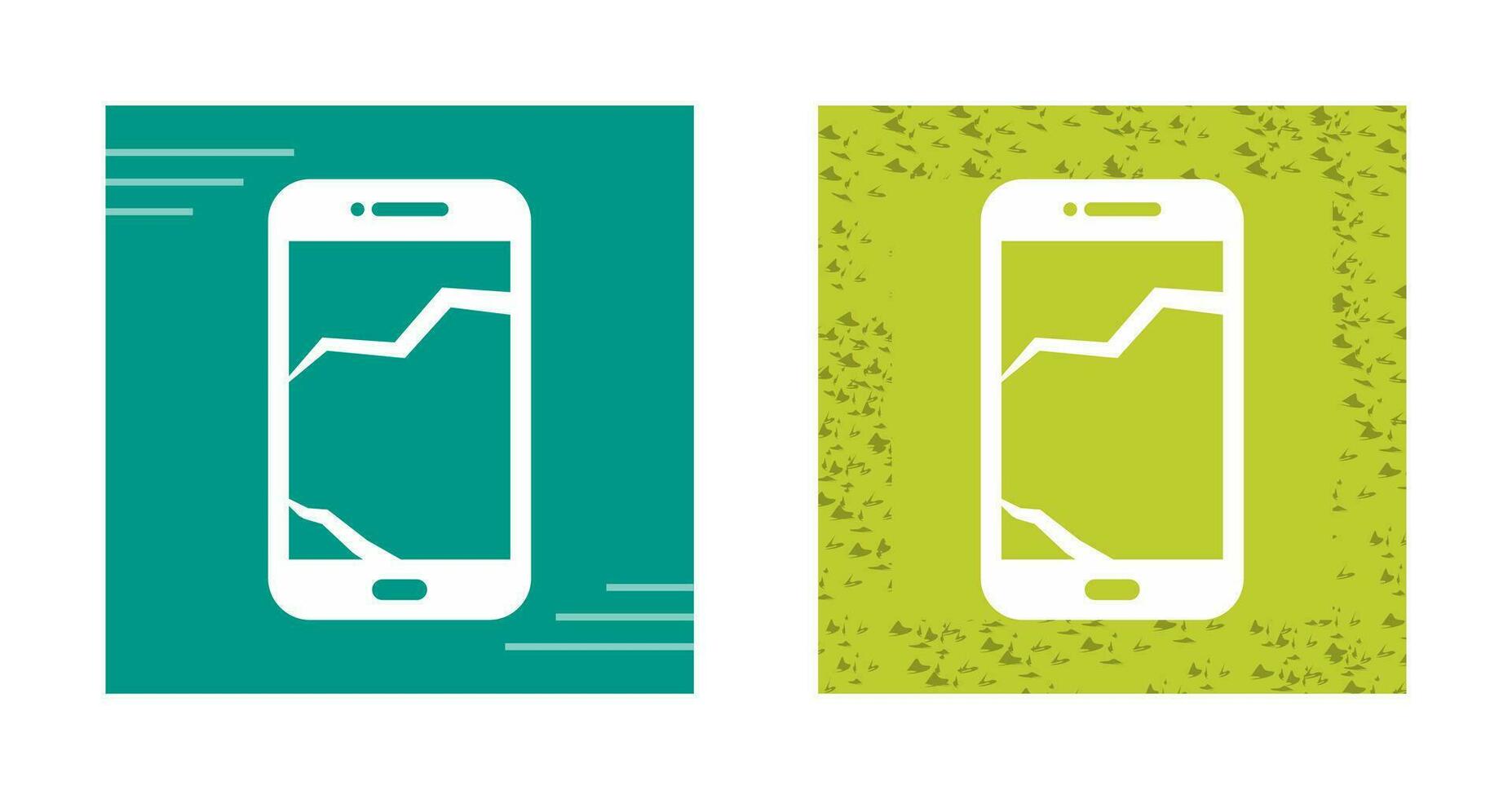 Broken Cell Phone Vector Icon