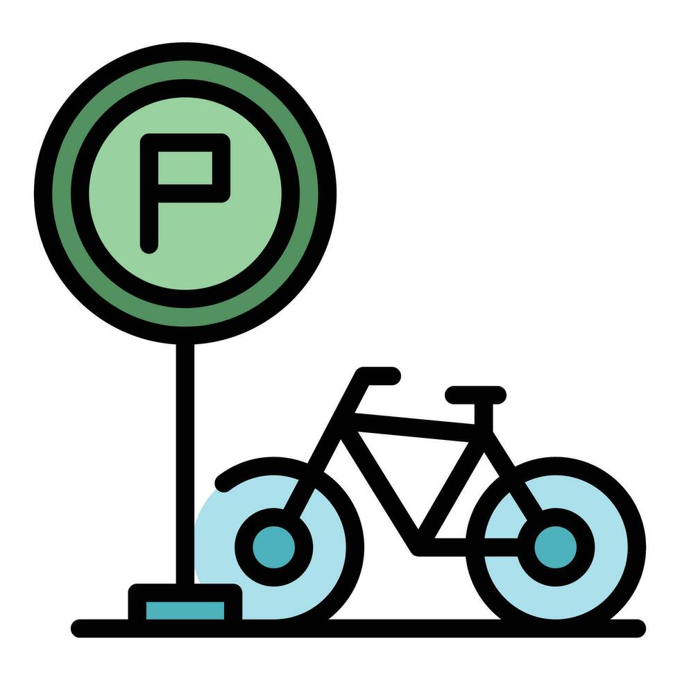 City bike parking icon vector flat