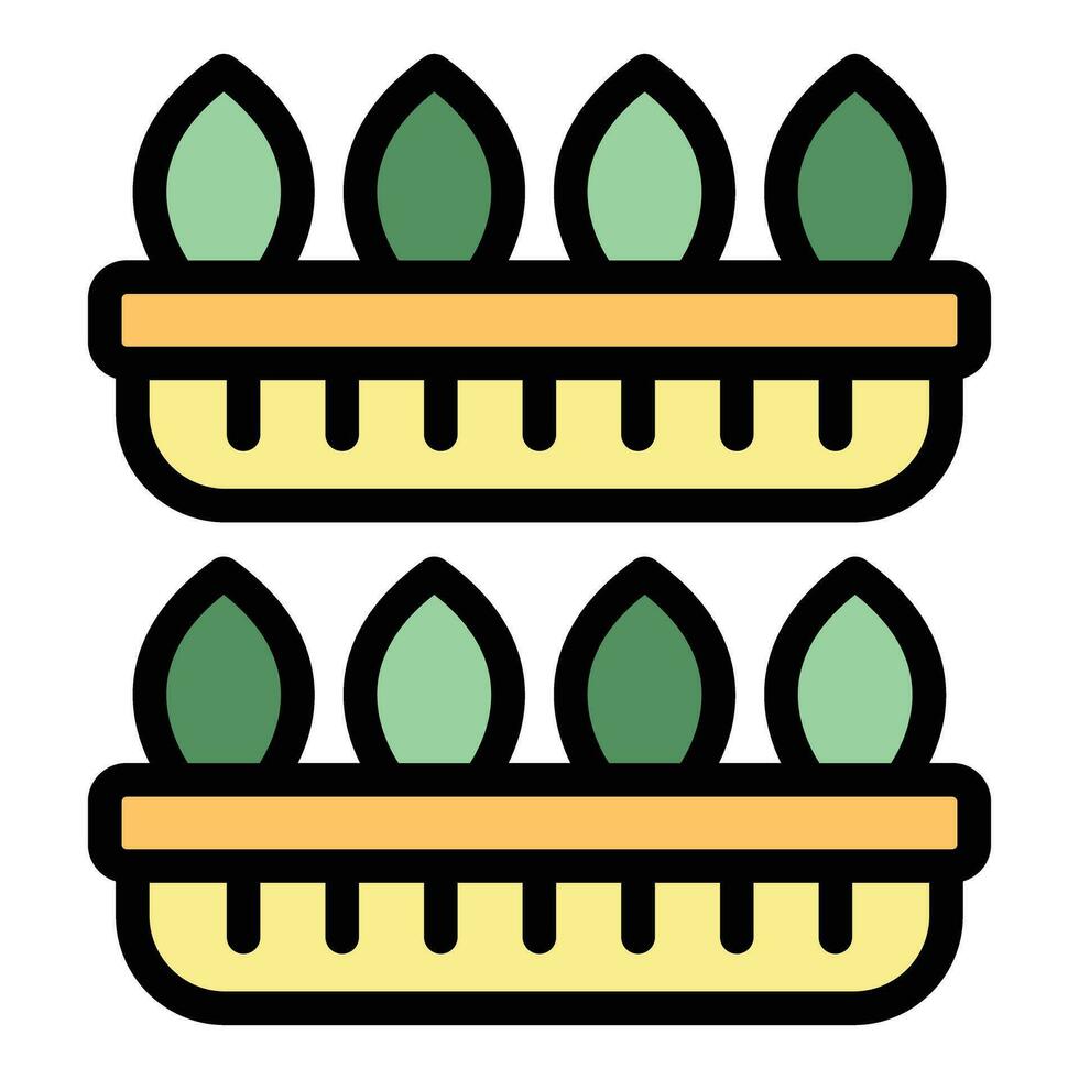 Vertical farm icon vector flat