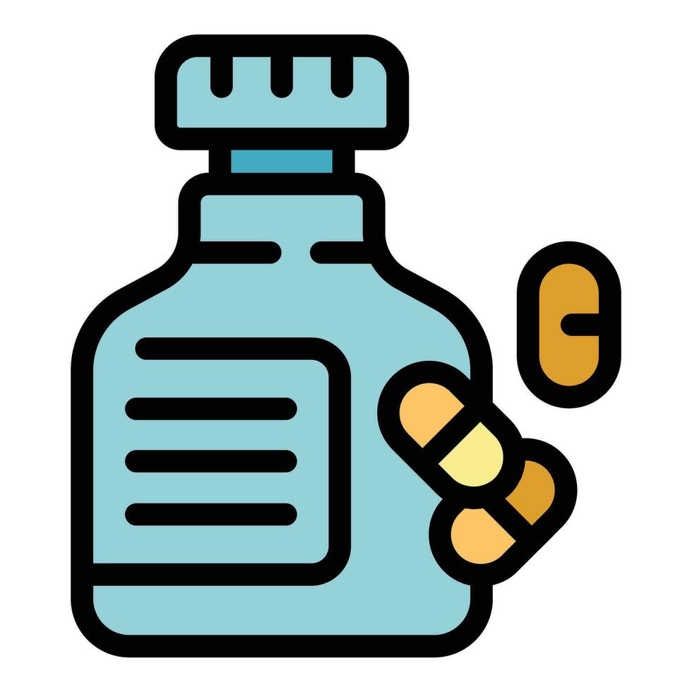 Capsule diet icon vector flat
